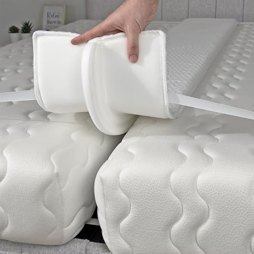 EPHEDORA 10 Extra Wide Bed Bridge Twin to King Converter Kit - Split King Gap Filler for Adjustable Bed - Mattress Connector & Gap Filler for Bed - 25D Memory Foam - Patent Pending Design