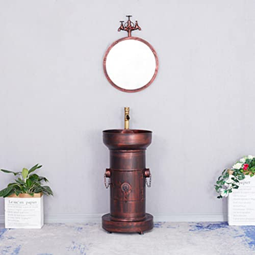 Moderno juego de tocador de baño con lavabo y armario de almacenamiento