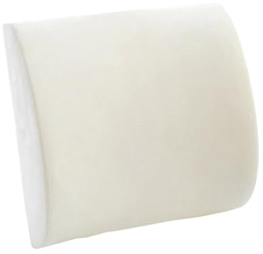 PartyKindom Cojín Lumbar De Memoria Viscoelástica De Espuma Lenta, Tamaño Mediano, Color Blanco, Soporte Ergonómico Zona Lumbar, Almohada De Viaje para Coche, Oficina y Uso Doméstico