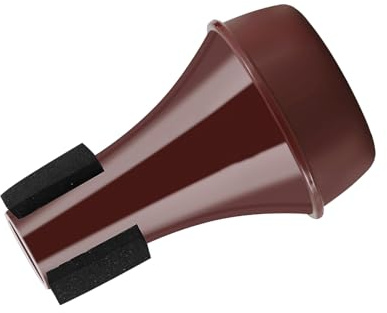 Sunydog Silenciador de Práctica para Trompeta ABS, con Conexiones de Esponja Suave, Protege la Trompeta, Ideal para Trompetistas Principiantes (Marrón)