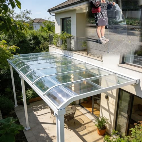 Polycarbonate Greenhouse Panels, 1.5mm Clear Greenhouse Roof Panels, Outdoor Patio for Patios/Roof/Carport, UV Rainproof(0.8 * 4m/2.6 * 13.1ft)