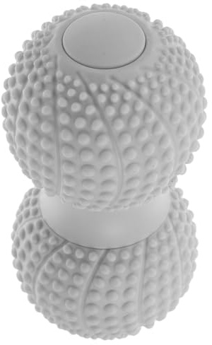 BETOOKY Pelota de Masaje Muscular Profundo para Pies y Espalda, Bola de Fascia Doble Tipo Maní de Tpe Gris, Herramienta Portátil para Relajación y Estiramiento en Yoga y Fitness, 1 Unidad