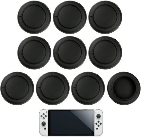 10 cappucci in silicone Joystick compatibili con Sostituzione Stick Analogico Protezione Nero