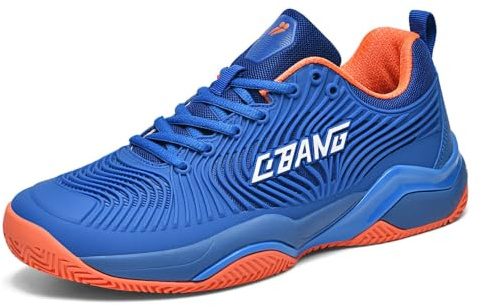 JiuQing Badmintonskor för män pickleball-sneakers för racketsporter | Lätta, andningsbara, Halkfria sneakers, Professionell träning, för volleyboll och squash