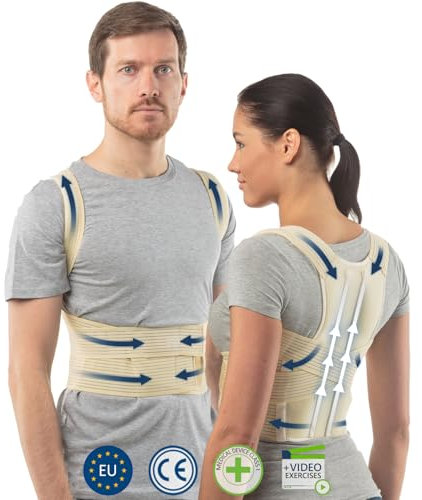 Corrector Postura Espalda | Corrector de Postura | Corrector de Espalda Mujer y Hombre | Espalderas Corrector Espalda | Cifosis Corrector | Faja Postural | Corrector Postura Cervical | Talla 2 Piel