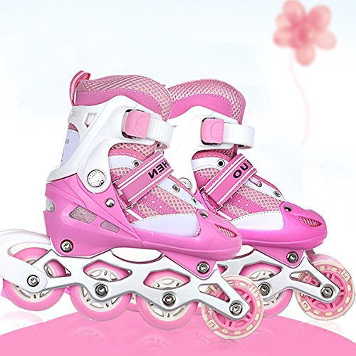 Inline-Skates mit verstellbarer Taille, für Kinder, Jugendliche, Erwachsene, Anfänger (M 35-38)