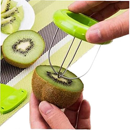 2 en 1 Kiwi Trancheuse Eplucheur Couteau Multifonction Fruit Outil De Kiwi Eplucheur De Raisin