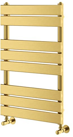 Ark - Radiatore da bagno in oro spazzolato, per portasciugamani riscaldato, scaletta riscaldata, 800 x 500 cm