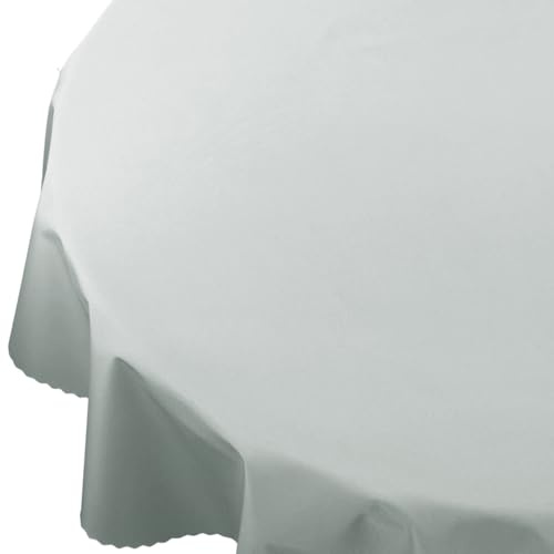 Rund wasserdichte Tischdecke Gartentischdecke Wasserabweisend Wetterfest Garten Balkon Terrasse Grau Durchmesser: Ø 80 cm