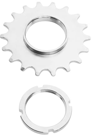 ECSiNG Pignon de Vélo Fixe à Vitesse Unique Filetage Ribg en Acier Haute Résistance Pièces de Pignons de Volant d'inertie pour Vélo à Pignon Fixe 18T avec Anneau de Verrouillage