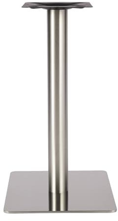 Queeucaer 72CM Rostfreier Stahl Tischbeine, Edelstahl Quadratische Möbelfuß Tischfuß, Tischgestell Untergestell Gastro Tisch Tischbeine Tischfuß Unterges Quadratisch Bodenplatte Hochwertiges Leg