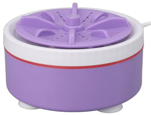 Portable Washing Machine, Timed Speed Adjustable 5V 2A USB Powered Mini Turbo Washing Machine for Business (Purple)
