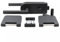 HORI® Glastürbeschlag Set Schwarz I Türschloss-Set Ganzglastüren I Türgriff mit Bändern & Rahmenteil I Glastürschloss Innentür I Glastür Scharniere I Beschläge Glas Rund | WC - Schloss