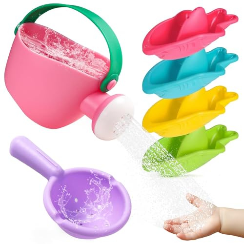Bath Toys,Baby Bath Toys,6 Pcs Paddling Pool Toys Include Swimming Pool Toys Toddler Kids Stacking Cups Kids Watering Can Bath Boats for Boys Girls for 14+ Years Old Gifts