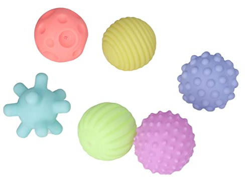 Boules pour Les Tout-Petits 1-3, Balles Sensorielles Balles Sensorielles pour bébé bébé texturé Multiple Ensemble Toys Multi-sensoriels (Couleur Chaude)