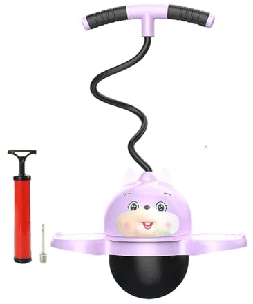 MXRGUMVI Pogo Ball con asa para niños regalos Pogo Stick para asistente de entrenamiento corporal, conejo rosa, 38 x 90 cm