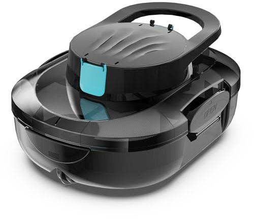 S1PRO (Versione 2026) Robot Piscina Senza Fili, 120 Min di Pulizia, Doppio Motore Aspiratore Piscina, Ricarica 2,5 Ore, per Piscine a Fondo Piatto fino a 100 m², Nero