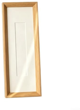 Marco de fotos de madera maciza de 10 x 30 cm, acabado de nogal, para decoración de sala de estar, colgar en la pared o de pie, elegante marco de fotos para obras de arte y retratos (C)