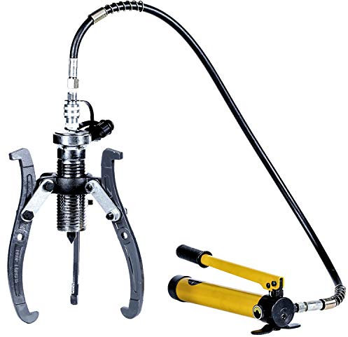 KATSU Extracteur Hydraulique de Roulement 10 Ton avec Pompe Manuelle, Type Split Poulie de Presse Hydraulique Extracteur de Moyeu de Roue de Vitesse Séparateur 450581