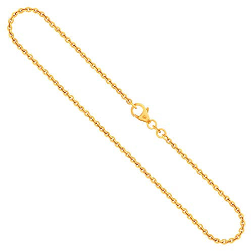 EDELIND 750 Gold Kette Herren Damen Halskette Gelbgold 2mm Länge 55cm Ankerkette Rund Echtgold Goldkette mit Schmuck Geschenk Box Made in Germany