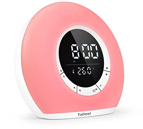 Sunrise Alarm Clock Wake up Light Luce notturna Altoparlante Bluetooth, routine personale del sonno, luce di lettura sul comodino, allenatore del sonno dei bambini, lampada per l'allattamento al seno