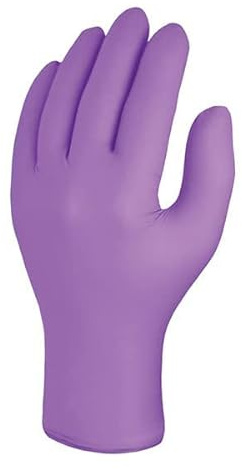 Skytec Iris Purple (Box of 100) Disposable Nitrile Gloves – Powder Free and Non Latex Examination Gloves with High Grip (Medium)