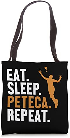 Eat Sleep Peteca Repeat Indiaca Game Ball Peteca Tote Bag