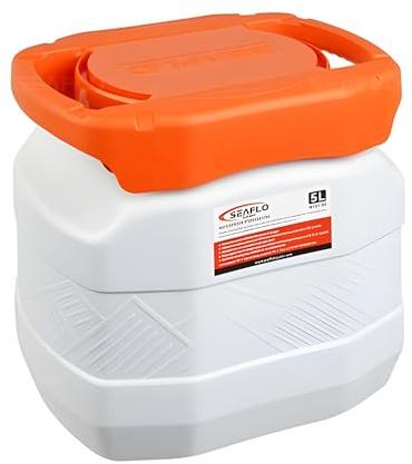 SEAFLO Waterproof Storage Bins with Lid for Marine, RV, Storage, Kayak, Camping 1.32 Gal / 5 L