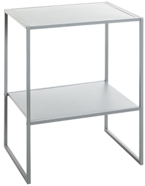 HAKU Möbel Sidobord grå, Metall, metall - Storlek: B 45 x H 60 x D 35 cm, Stil: Modern