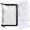 DY.2ten A5 Ringbuch Ordner mit Reißverschluss,Transparent Weich Notizbuch Planer Ordner PVC Einband, 6 Ringe, Binder-einband, A5 Reißverschluss Binder Taschen,Fotoalbum（schwarz）