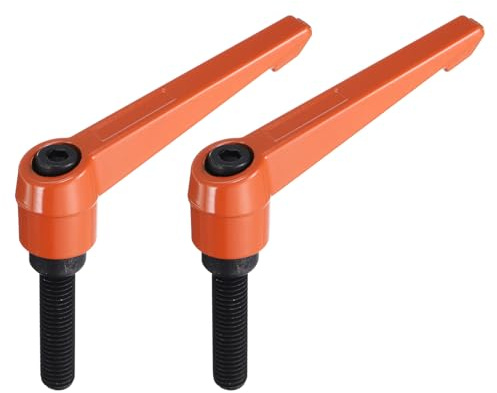 QUARKZMAN M10 x 40 mm handtag justerbar spännspak gänga tryckknapp spärrhake gängstift knappar låsande vridhandtag snabblåsbultar orange 2 stycken