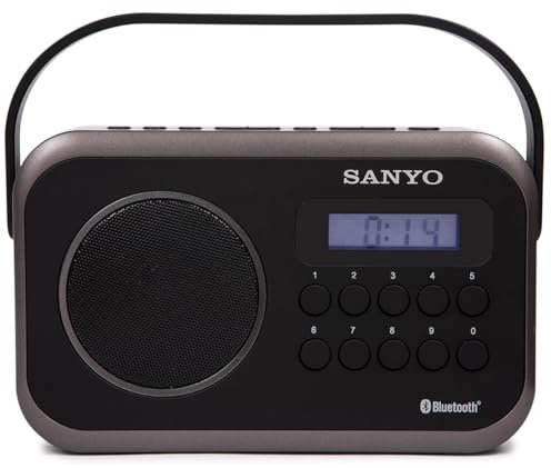 Radio Sanyo Digital Multibandas Grande con Presintonías KS128 y Bluetooth