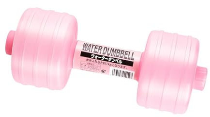 Hellery Mancuerna Rellenable con Agua, Peso Ajustable, Equipo de Fitness, 26 X 10 Cm, para Uso en Interiores, Agarre Cómodo, Capacidad de 1 Kg, a Prueba, Rosa