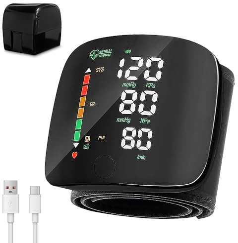 Nzkeuf Wearable Wrist Blood Pressure Monitor, Accurate Blood Pressure Machine for Two User, BP Monitor with Automatic Voice Broadcast, Compact Portable Cuff for Adult & Senior for Home, Office, Travel