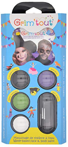 GRIM'TOUT Set complet Sorcière et squelette, GT41217, 4 couleurs