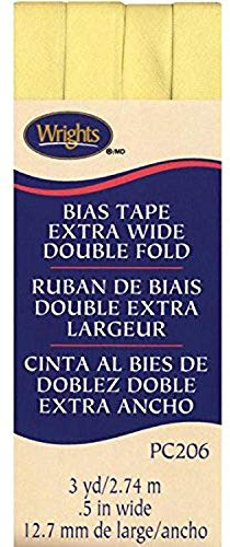 Wrights Double Fold Bias Tape, 1/2 by 3-Yard, Baby Maize