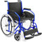 AIESI® Sedia a Rotelle pieghevole leggera ad autospinta per disabili ed anziani AGILA EVOLUTION, Braccioli e Poggiapiedi estraibili, Cintura di sicurezza, Pompa di gonfiaggio, Garanzia Italia 24 mesi