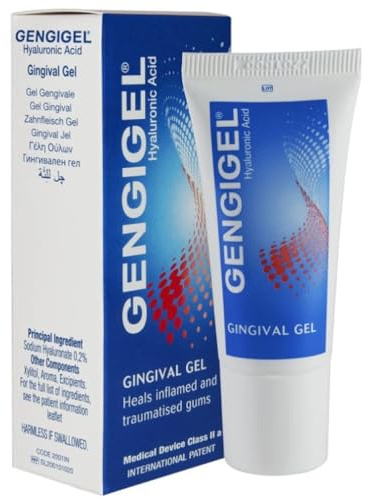 Gengigel Hyaluronic Acid Oral Gel for Mouth & Gum Discomfort (20ml), Soothes Irritation, Promotes Natural Healing & Protects Delicate Oral Tissue, No Paraben or SLS, Vegan & Kosher