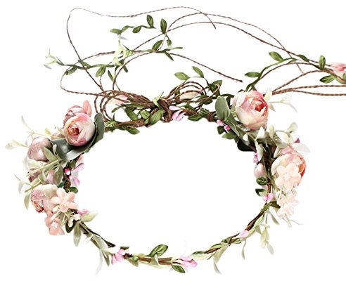 Blumenkranz Blumenkrone Braut Stirnband Simulationsblume Girlande Böhmen Blumen Haarkranz Braut Brautjungfern Haarband für Hochzeit