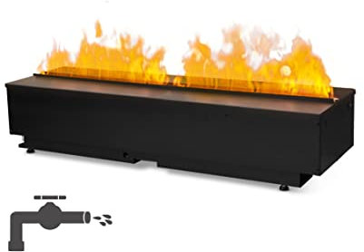 Dimplex Cassette 1000 Pro Kamineinsatz mit Festwasseranschluss, Opti-myst 3D Modell 2024: Pulverbeschichtung schwarz