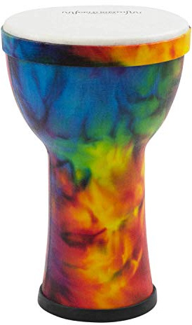 World Rhythm Djembe aus PVC, 15 cm, regenbogenfarben