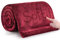 MOONLIGHT20015 Fleece Blanket for Bed - Soft Cosy Fluffy Throw Blankets Queen Size, 400 GSM Silk Touch Warm Large Throws for Audlts, Burgundy, 200x240 Cm