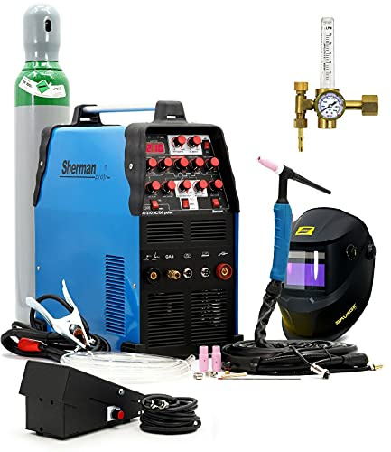 SET Sherman™ TIG 210 AC/DC Pulse WIG/TIG Saldatrice a Impulsi 200Amp AC/DC in Alluminio Inox Antiruggine