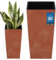 KOTARBAU® Pot de Fleurs 140x140x265 mm Imitation Béton Terre Cuite + Insert Décoratif