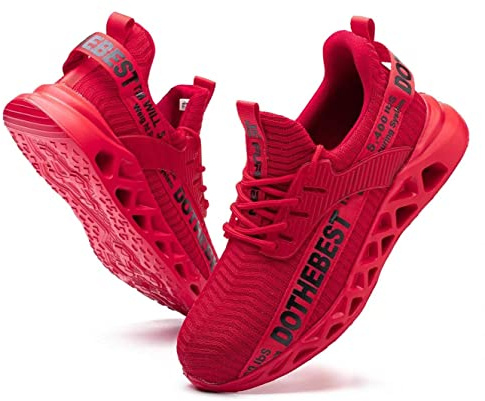 Steel Toe Shoes for Men Lightweight Indestructible Work Sneakers for Women Puncture Proof Comfortable Slip On Safety Shoes for Industrial,Coustruction Red