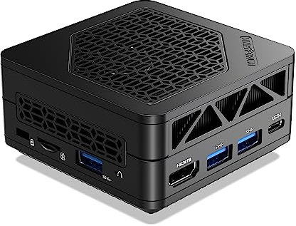 MINIS FORUM EM680 Mini PC, AMD Ryzen 7 6800U 8 Core 16 Thread CPU 32 GB LPDDR5/512 GB SSD Mini-Desktop-Computer, HDMI/USB4-Verbindung, WLAN, BT, USB 3.2×3