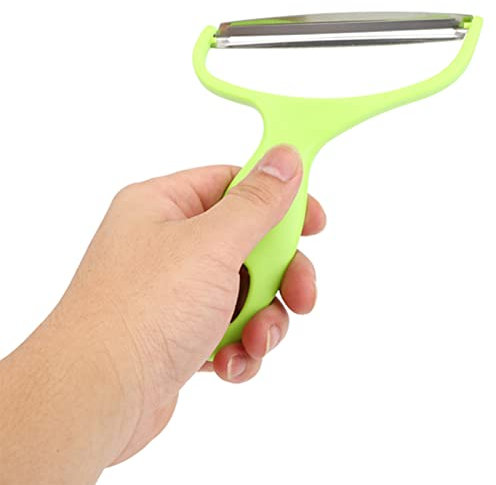 Éplucheur de Légumes avec Large Lame en Acier Inoxydable, Robuste, Tranche en Spirale et Déchiquetage, Poignée en ABS, Trou de Suspension, pour Pomme de Terre, Poire, Tomate,