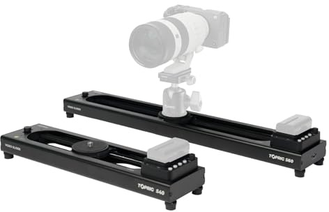 Toprig S60 Motorized Camera Slider - 23.6/60cm Aluminum Alloy Track with Bluetooth APP Control for Time Lapse, Focus, and 120° Panoramic Shooting - Perfect for DSLR, Camcorders, and Video Creation
