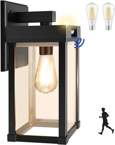 COLBOR Modern solcell för utomhusbruk, solcellsrörelsesensor, 3 lägen, IP65, vattentät med 2 glödlampor, för garage, solcell-utomhus-belysning, projektor