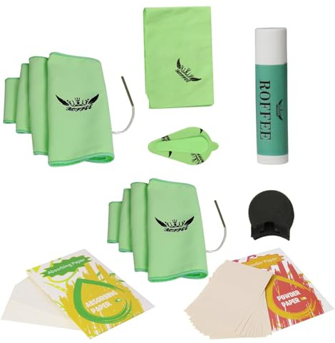 Oboe cleaning kit, oboe cleaning and care kit, oboe swab, cork grease, blotting paper, powder paper, thumb rest, cleaning cloth-Musical Instrument Accessories